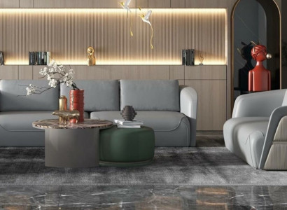 Couch Tisch Kaffee Beistell Design Luxus Rund Tische Sofa 2x Set Garnitur Stein